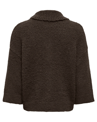 Only - ONLMaggie Wide Zip Cardigan - Coffe Bean
